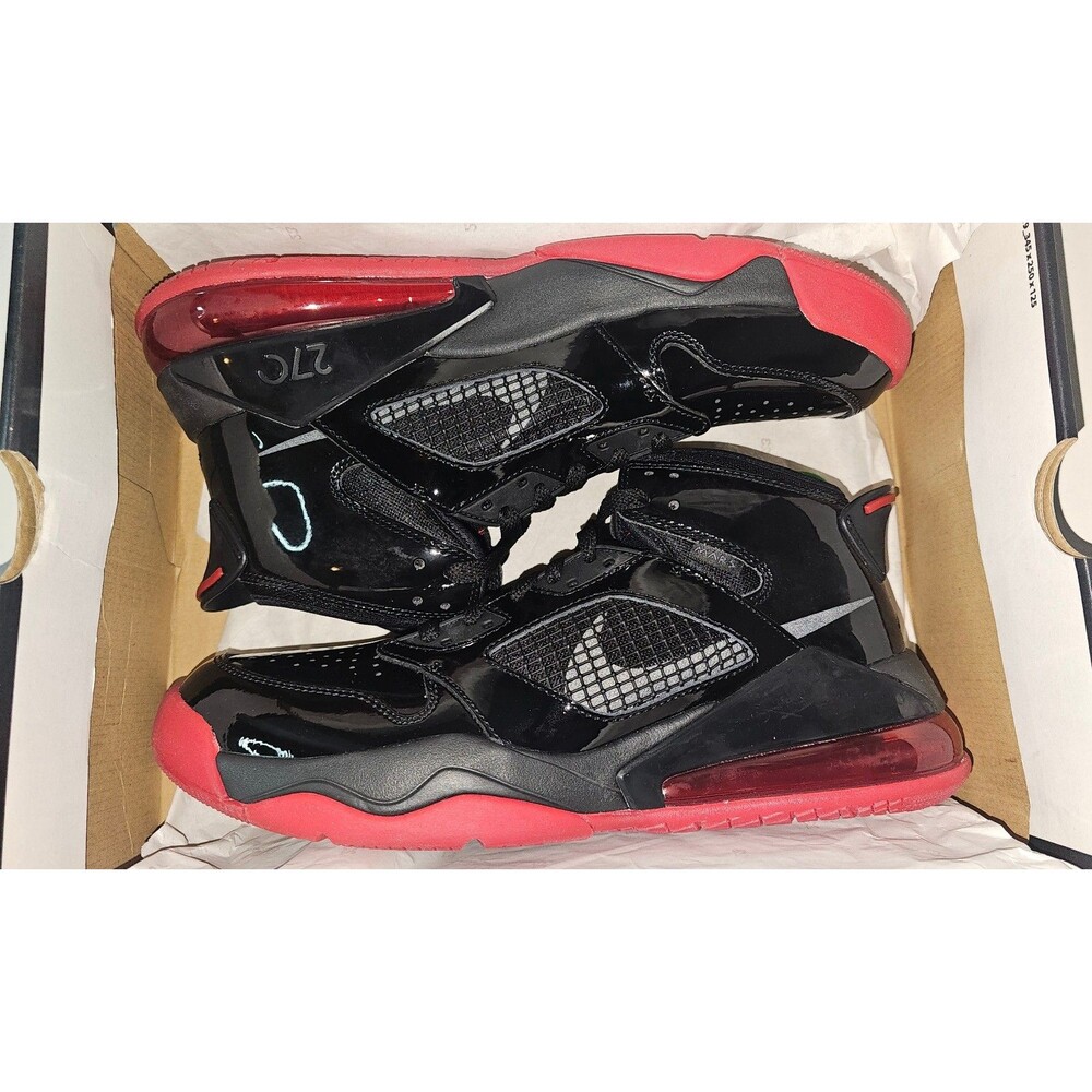 Nike Air Jordan Mars 270 Patent Bred Sneaker Shoes Sz Men's 9.5 CD7070-006 11W